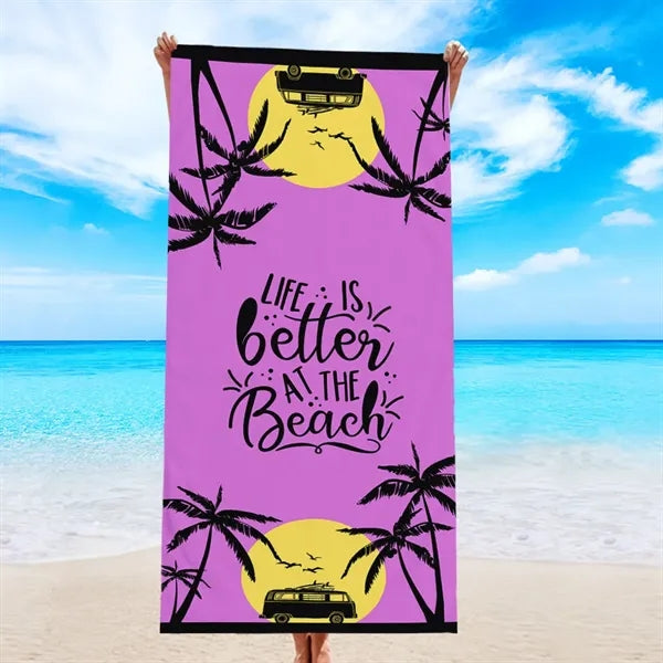 30" X 60"400gsm Dye Sublimated Microfiber Beach Towel