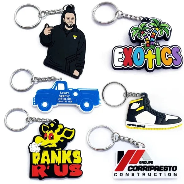 1.5" Custom 2D PVC Keychain