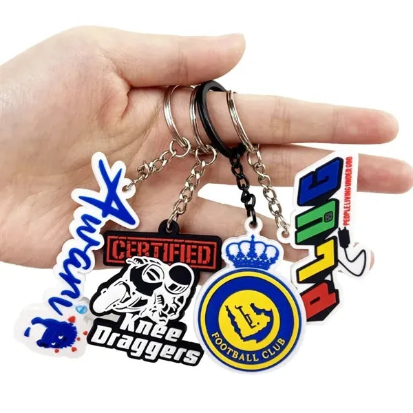 1.5" Custom 2D PVC Keychain