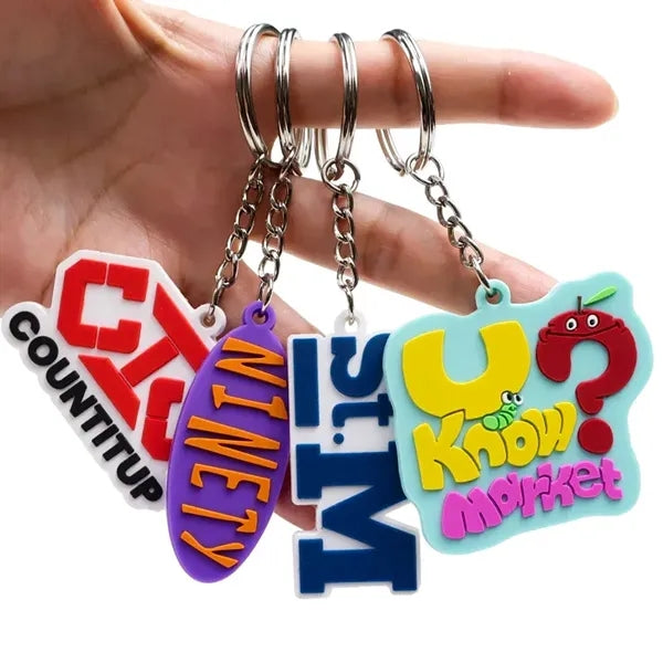1.5" Custom 2D PVC Keychain