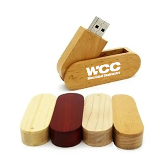 Portable Wood Rotate Memory Stick Flash Drive