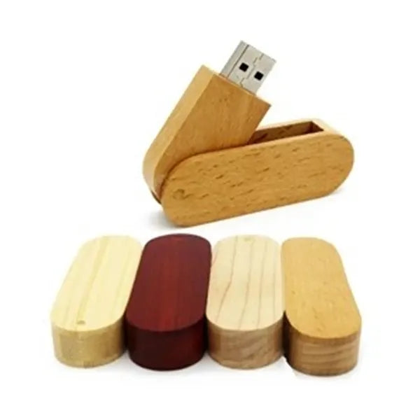 Portable Wood Rotate Memory Stick Flash Drive