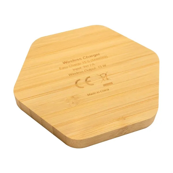 LED Light Bamboo Wireless Charger