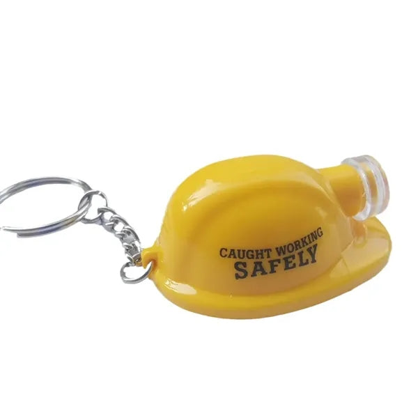 Hardhat Keychain w/ Flashlight