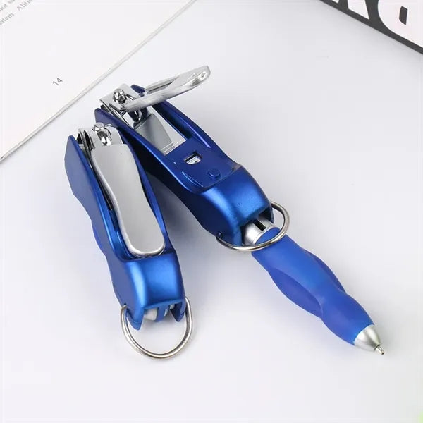 Folded Pen With Nail Clipper