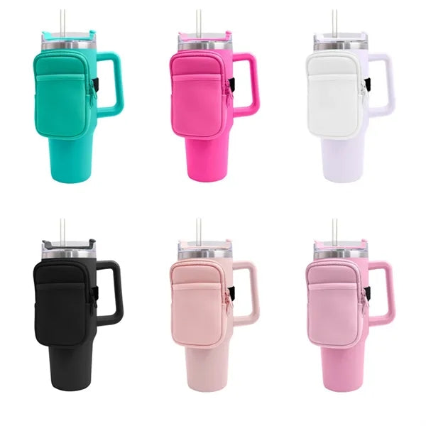 Neoprene Water Bottle Pouch Dual Pocket