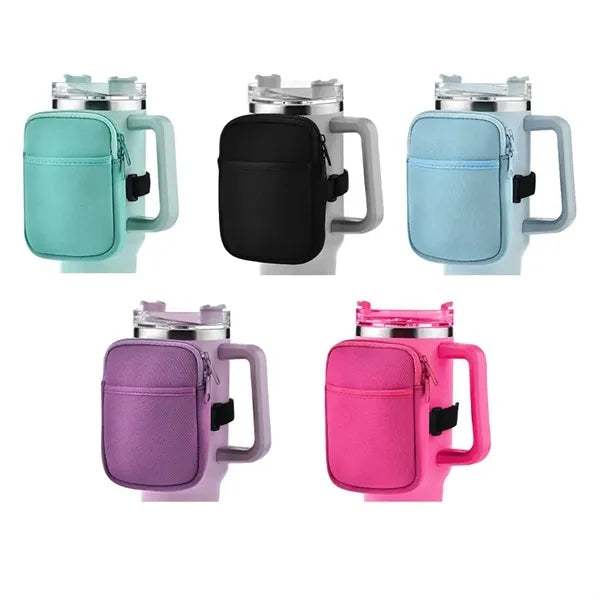 Neoprene Water Bottle Pouch Dual Pocket