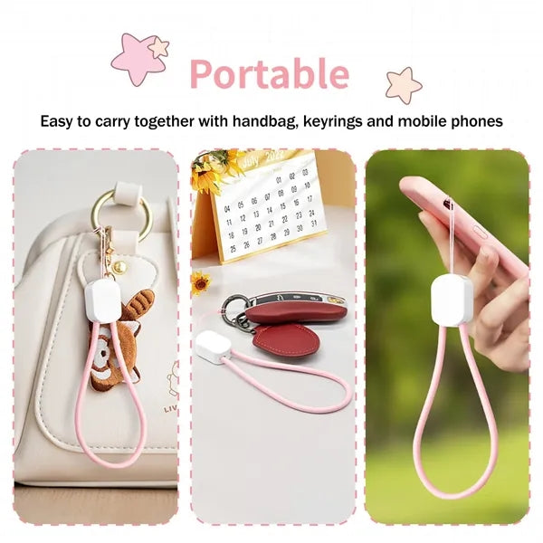 C to C fast charging keychain cable