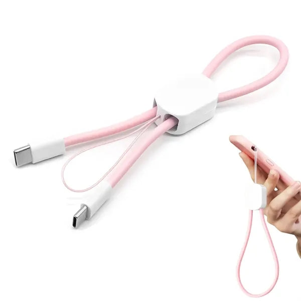 C to C fast charging keychain cable