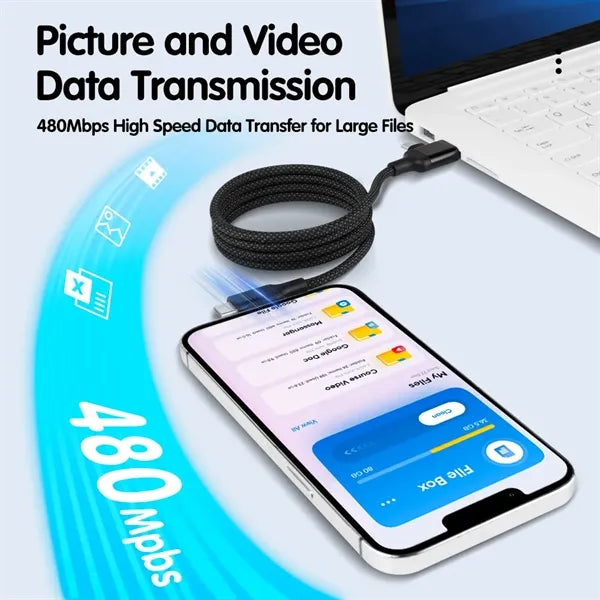 Dual input Magnetic Data Cable