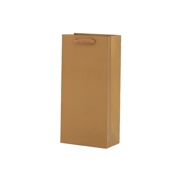 Natural Kraft Paper Wine Bag for Two Bottles