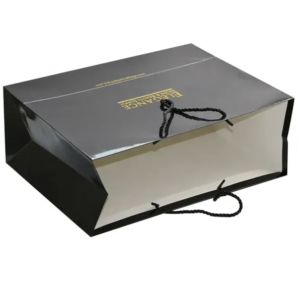 16x6x12'' Matt/Gloss 190GSM White Cardboard Shopping Bag