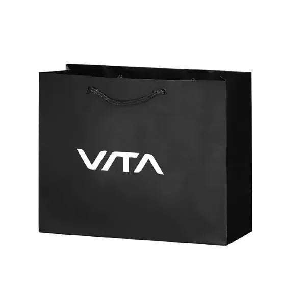 13x5x10'' Matt/Gloss 250GSM White Cardboard Shopping Bag