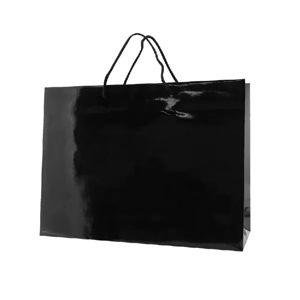 16x6x12'' Matt/Gloss 210GSM White Cardboard Shopping Bag