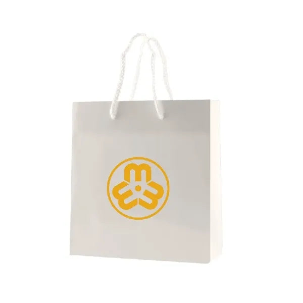 10x5x13'' Matt/Gloss 210GSM White Cardboard Laminated Bag