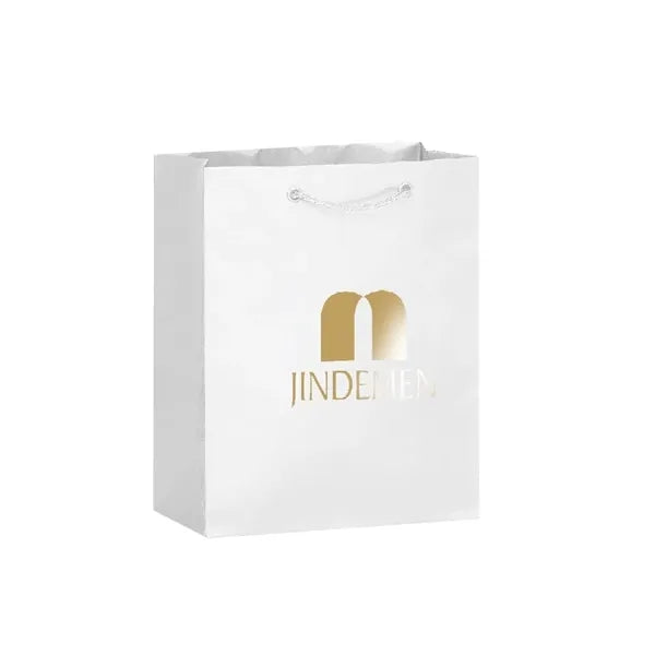 8x4x10'' Matte/Gloss 190GSM White Cardboard Laminated Bag