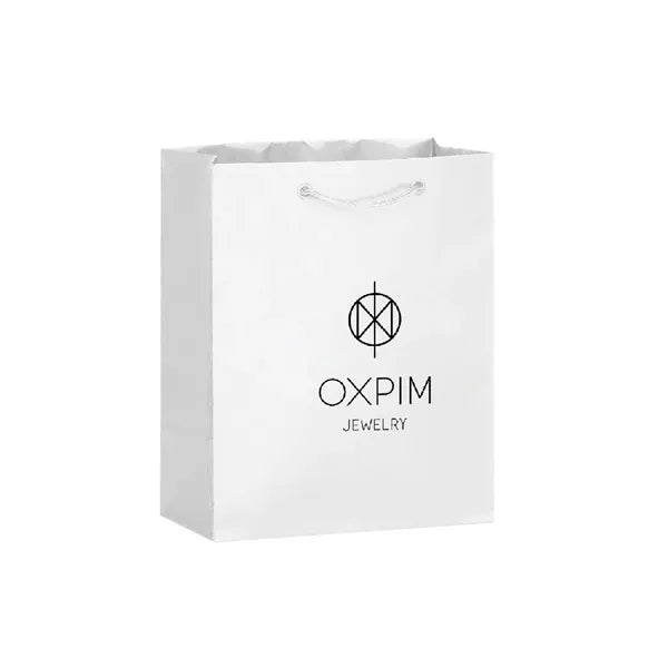8x4x10'' Matte/Gloss 190GSM White Cardboard Laminated Bag