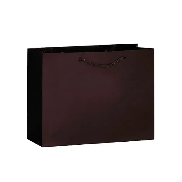 13x5x10'' Matt/Gloss 210GSM White Cardboard Shopping Bag