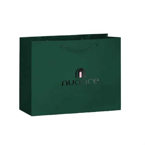 13x5x10'' Matt/Gloss 210GSM White Cardboard Shopping Bag