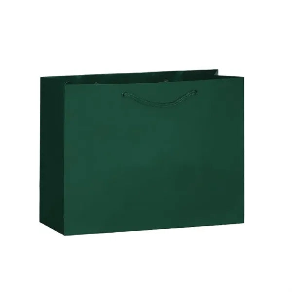 13x5x10'' Matt/Gloss 210GSM White Cardboard Shopping Bag