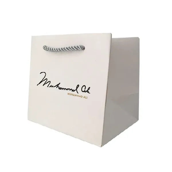 6x4x6'' Matt/Gloss 210GSM White Cardboard Shopping Bag