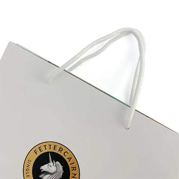6x4x6'' Matt/Gloss 210GSM White Cardboard Shopping Bag