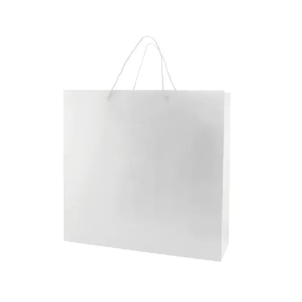 6x4x6'' Matt/Gloss 250GSM White Cardboard Shopping Bag