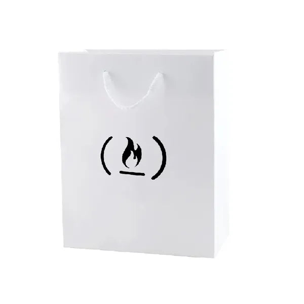 8x4x10'' Matt/Gloss 250GSM White Cardboard Shopping Bag