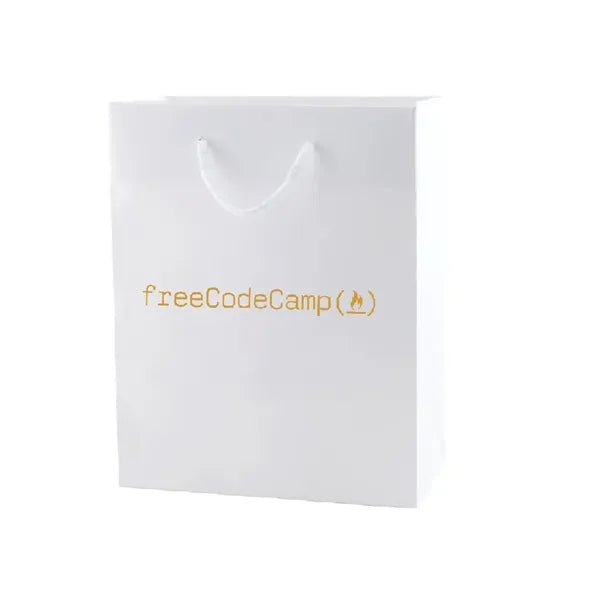 8x4x10'' Matt/Gloss 250GSM White Cardboard Shopping Bag