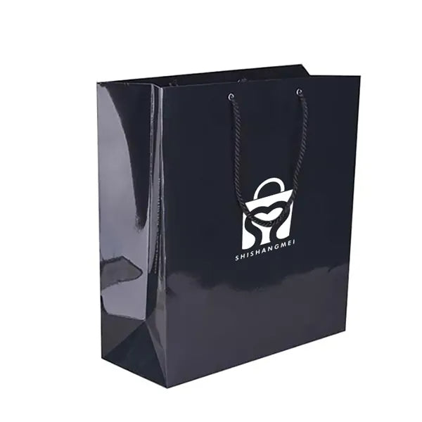 8x4x10'' Matt/Gloss 250GSM White Cardboard Shopping Bag