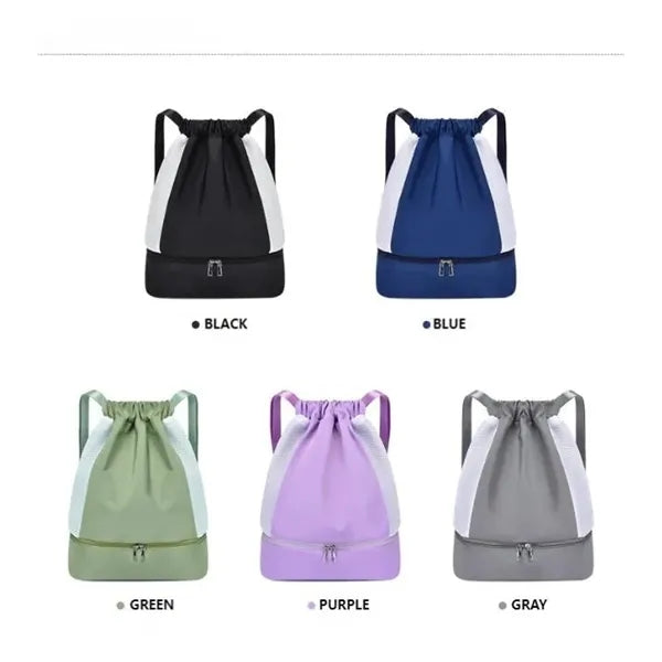 Waterproof Dry Wet Separate Drawstring Backpack