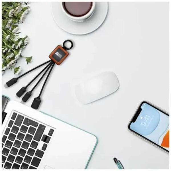 5 in 1 RPET LED Charging Cable-Square Shape