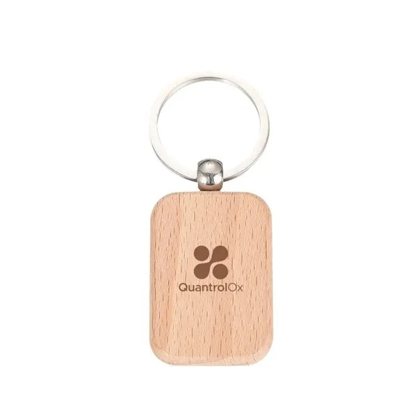 Wooden Square Keychain