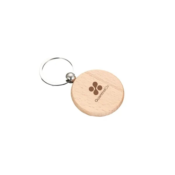 Wooden Round Keychain
