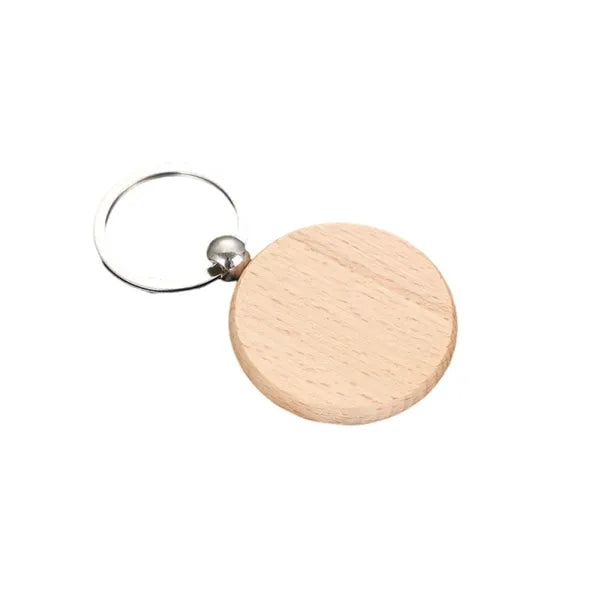 Wooden Round Keychain