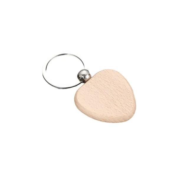 Wooden Heart Shaped Keychain