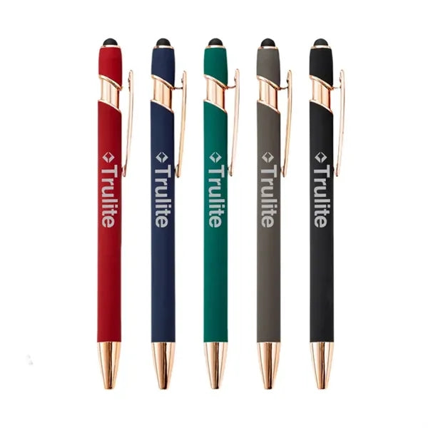 Rose Gold Soft Touch Rubber Pen