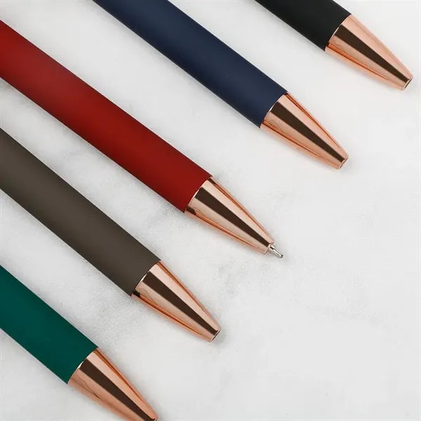 Rose Gold Soft Touch Rubber Pen