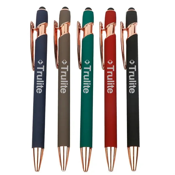 Rose Gold Soft Touch Rubber Pen