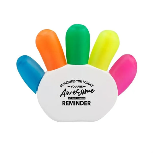 Hand-shaped Five Multi-Color Highlighter