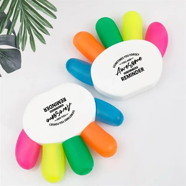 Hand-shaped Five Multi-Color Highlighter