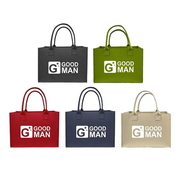 Felt Tote Bag(7.9"W x 5.9"H x 3.5"T)