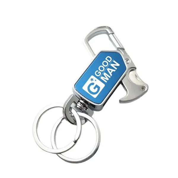 Key Chain With A Zinc Alloy Knife For Bottle Opening