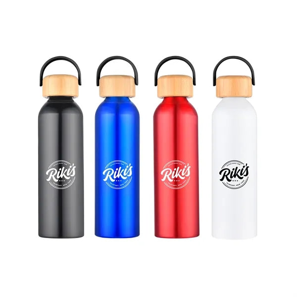 24oz 100% Recycled Aluminium Bottle with Bamboo Lid