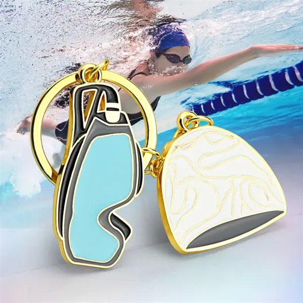 Swimming Goggles with Cap Keychain