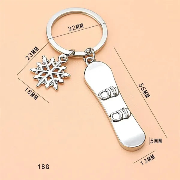 Snowboard Keychain