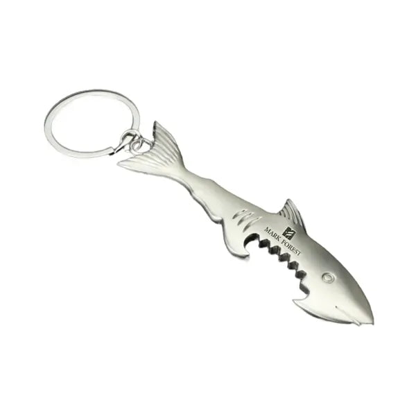 Shark-Shaped Bottle Opener Keychain