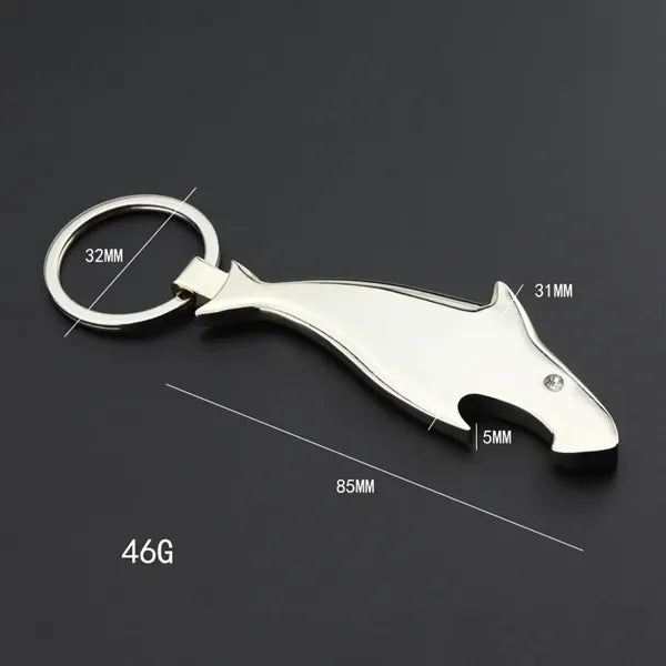Dolphin-Shaped Bottle Opener Keychain