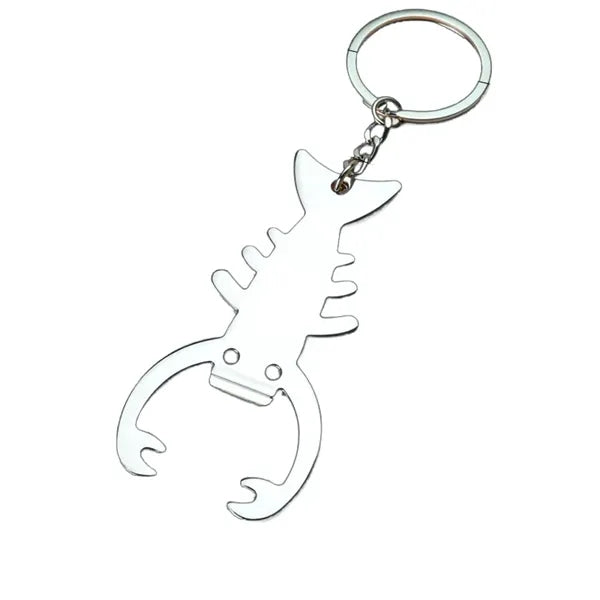 Crayfish-Shaped Bottle Opener Keychain