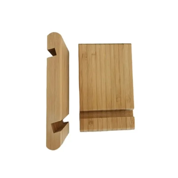 Bamboo Dual-Slot Phone Stand